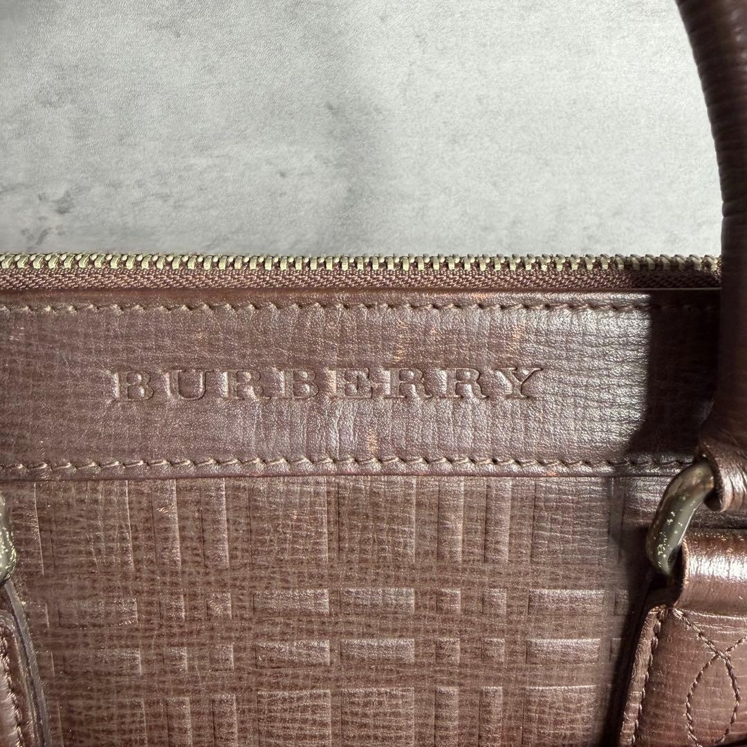 【希少】BURBERRY 本革 ブリーフケース ビジネス ノバチェック A4可