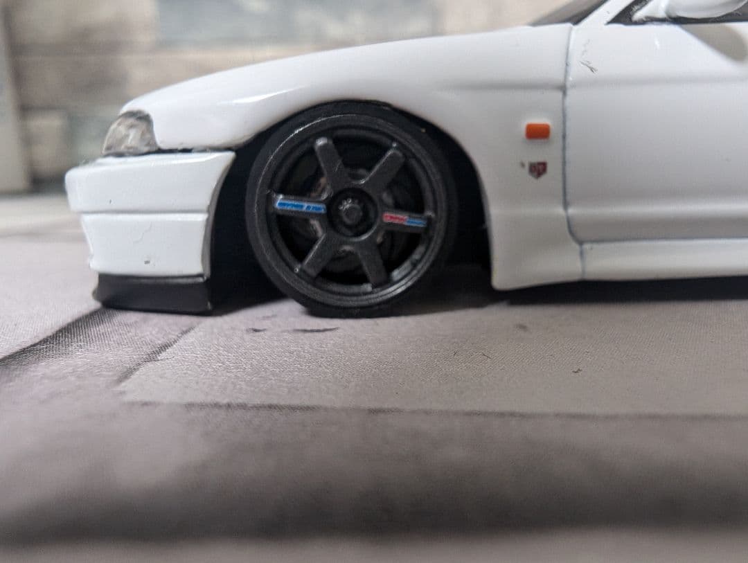 1/43 エブロ製 R33 GTR 極低超扁平カスタム　改造ミニカー