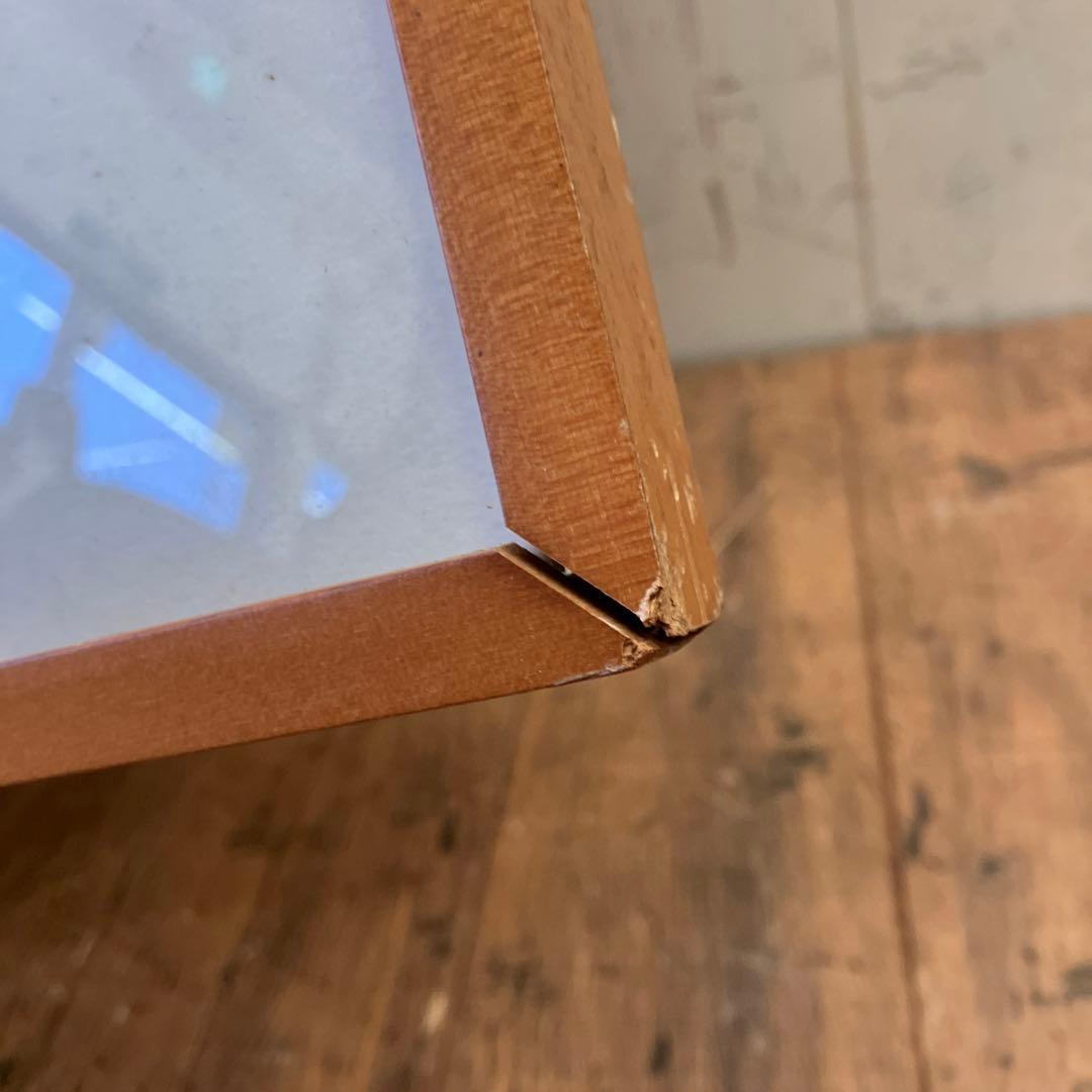 阿部笙子作 日本画 女性 着物 月 狐 木版 版画 アート 美術 芸術 額縁