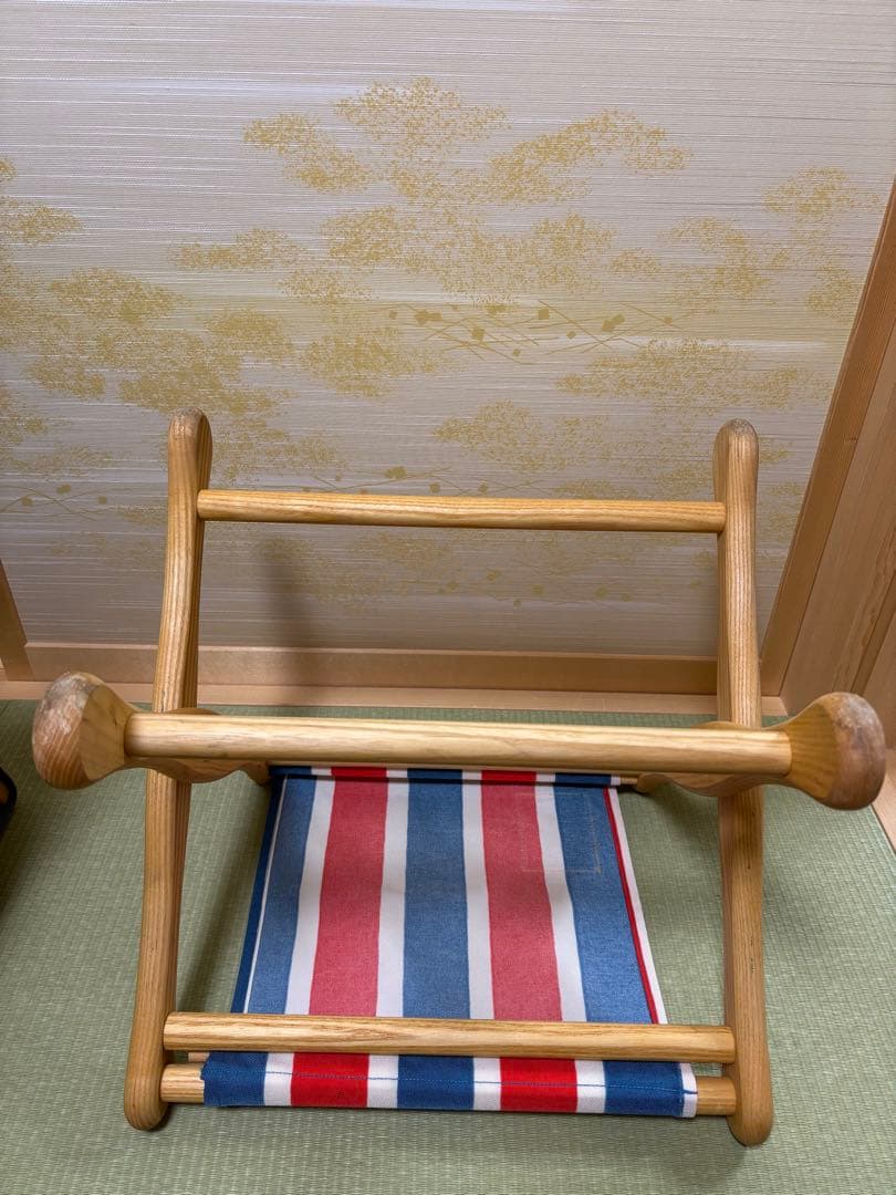 ネイタルデザイン　EIスツール　レトロストライプSTDIOwad収納付き