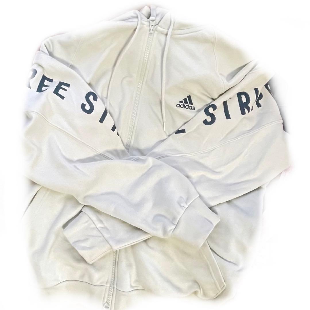 adidas パーカー フルジップ フード付き フーディー ミントグリーン