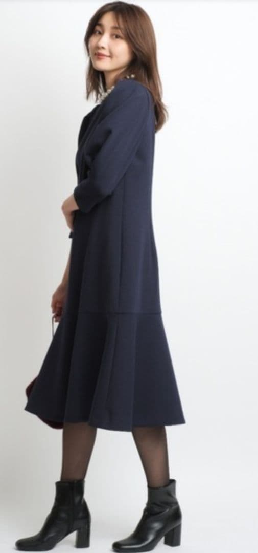 【Yuuna Hirai】ジャスグリッティー　パール付ニットワンピース