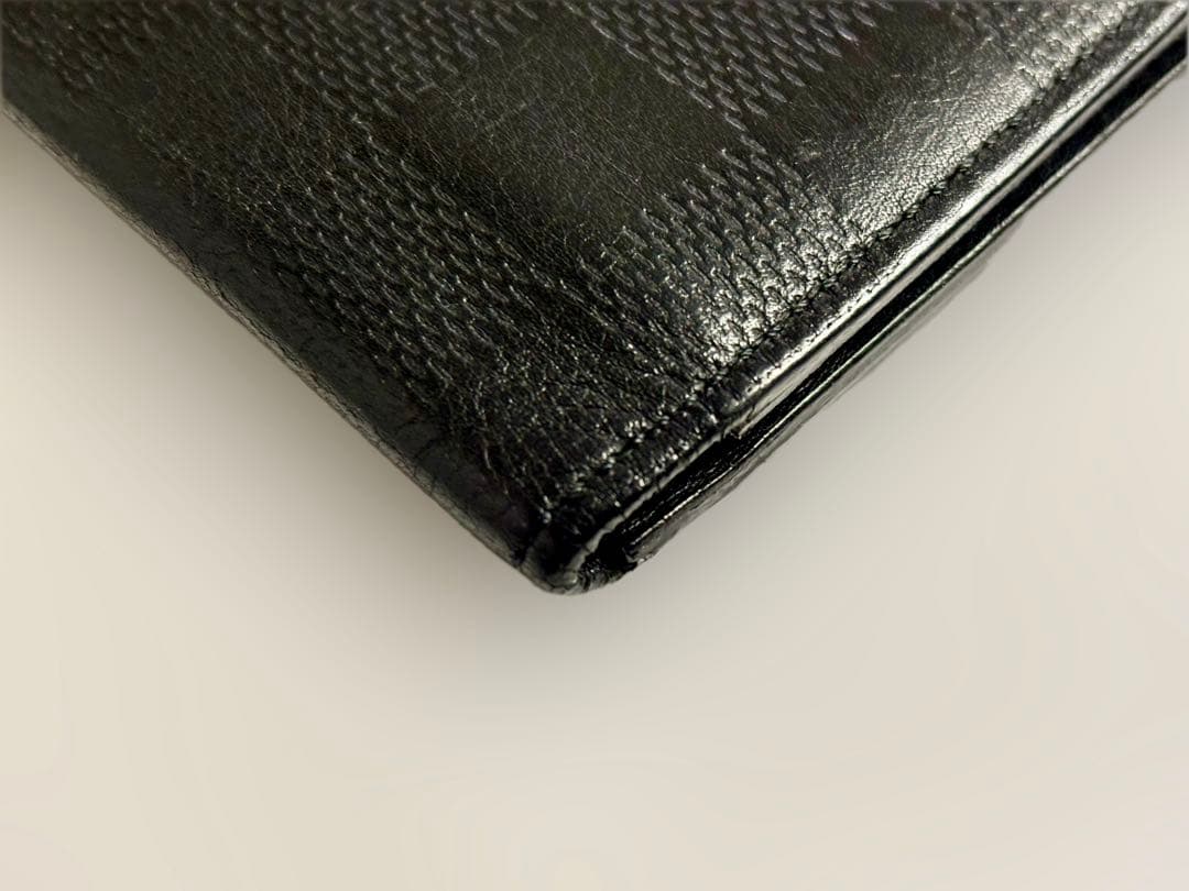 【中古良品】Louis Vuitton 名刺入れ ダミエアンフィニ ブラック