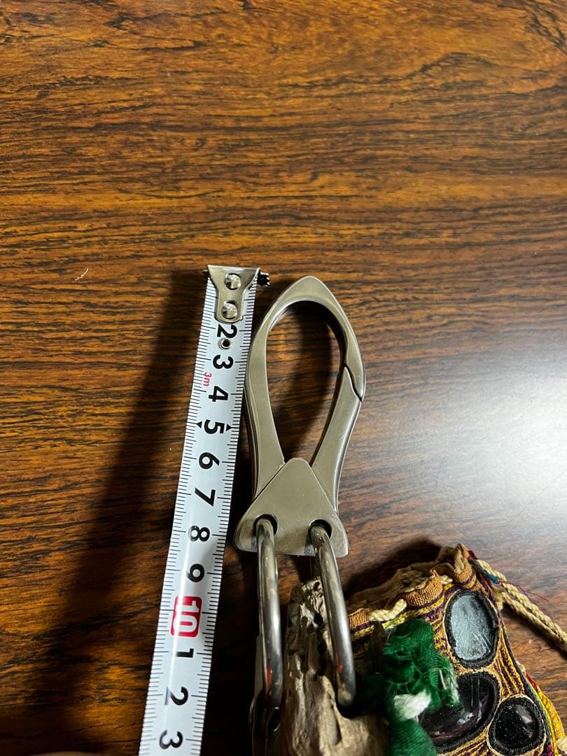 レー キーリング 民族的デザイン 木製キーリング 約26cm