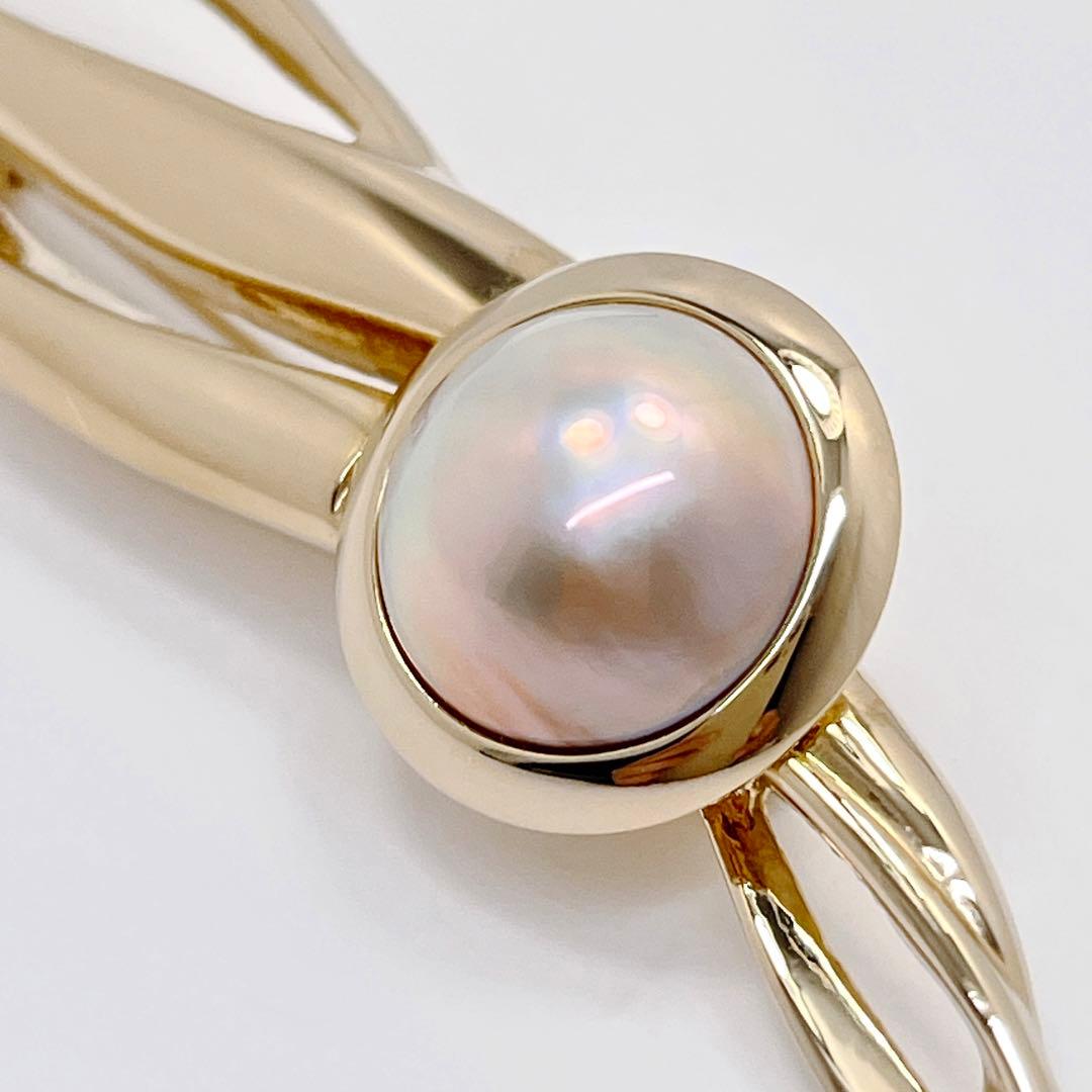 極美品✨田崎真珠　TASAKI タサキ マベパール　ピンブローチ コサージュ