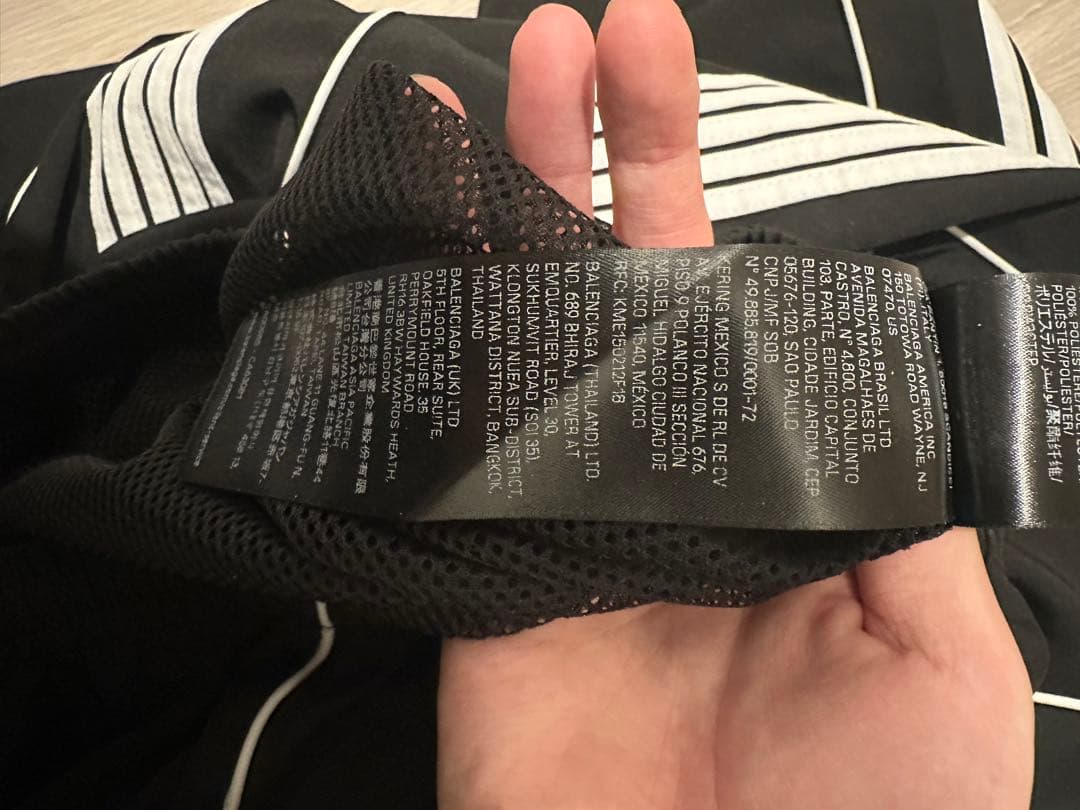 正規品 BALENCIAGA tracksuit ブラックジャージパンツ