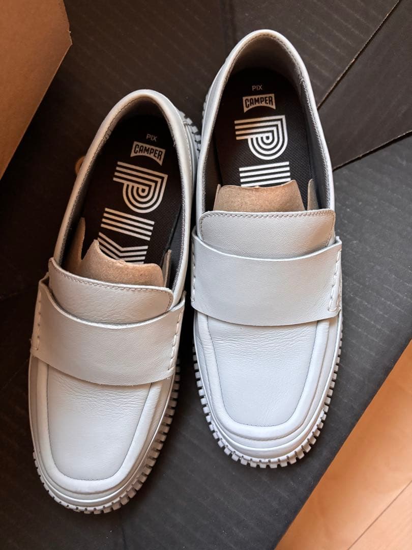 CAMPER PIX ローファー　グレー　23cm 定価27,500円