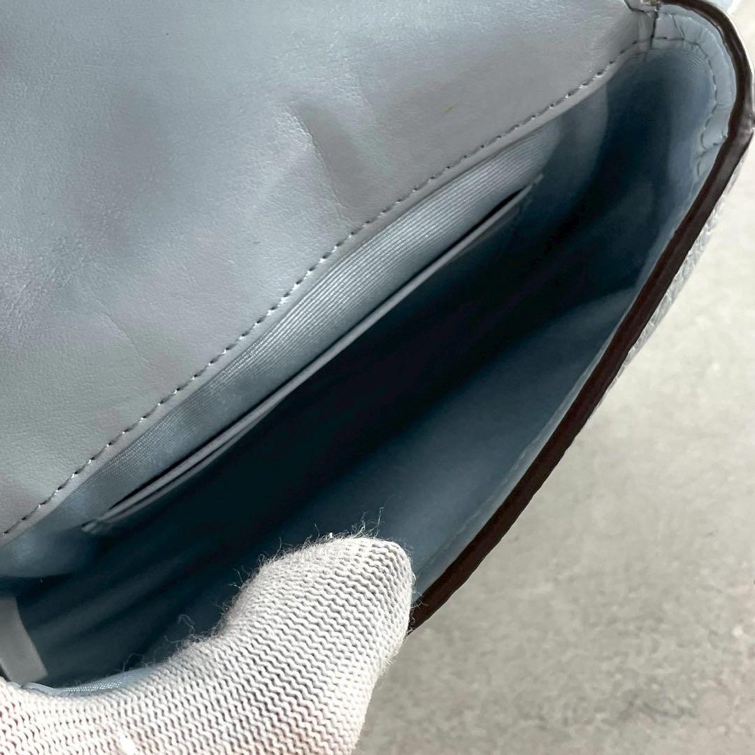 ✨美品✨コーチ　ボディバッグ　ショルダーバッグ 2way 馬車金具　レザー　青