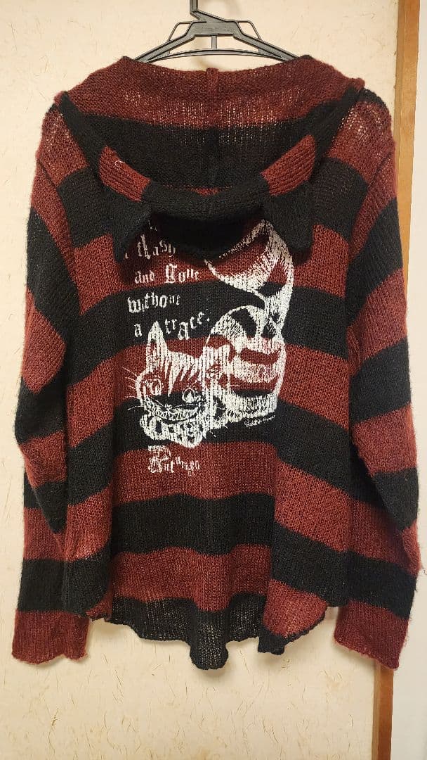 プトマヨ　putumayo　ダブルジップパーカー　チェシャ猫　アリス　ボーダー