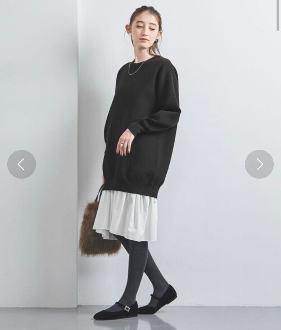 ユナイテッドアローズ ジャカードコンビワンピース