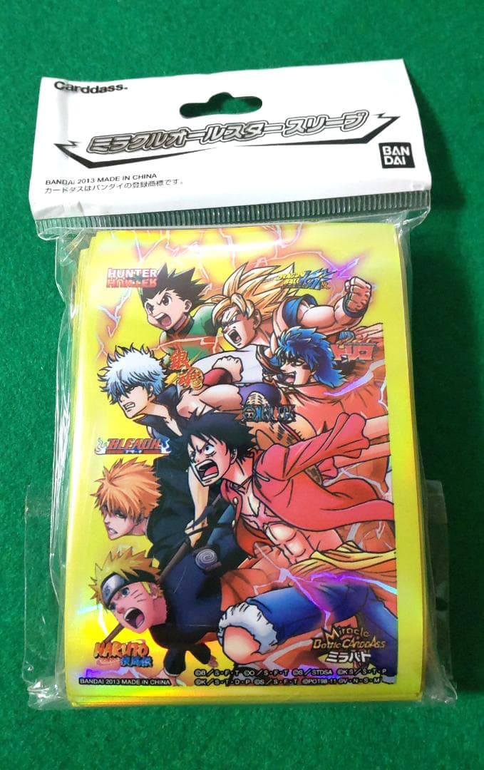 ミラクルバトルカードダス スリーブ ワンピース ドラゴンボール 銀魂 ナルト