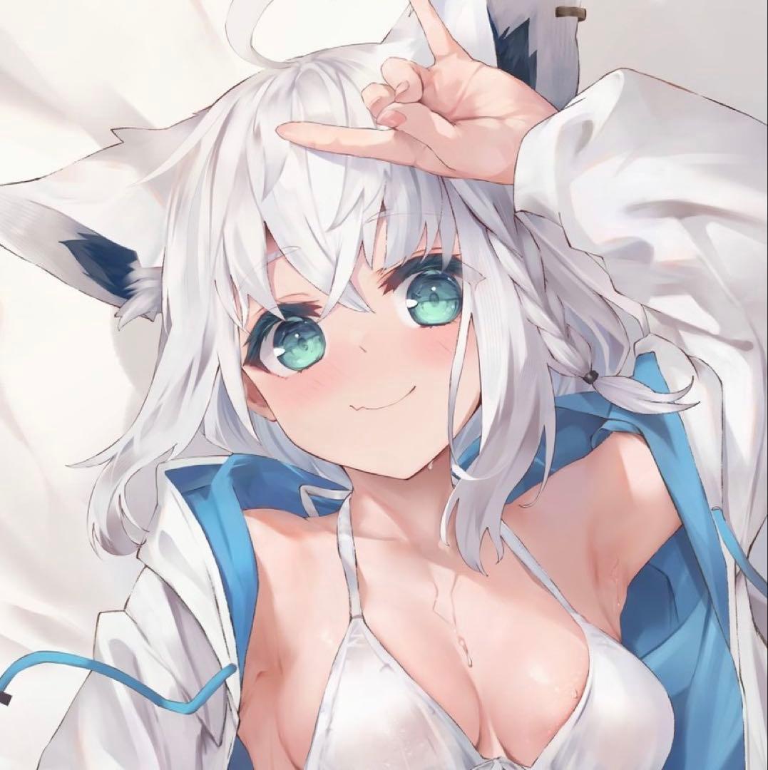 ホロライブ 白上フブキ 抱き枕カバー 水着ver うえっち