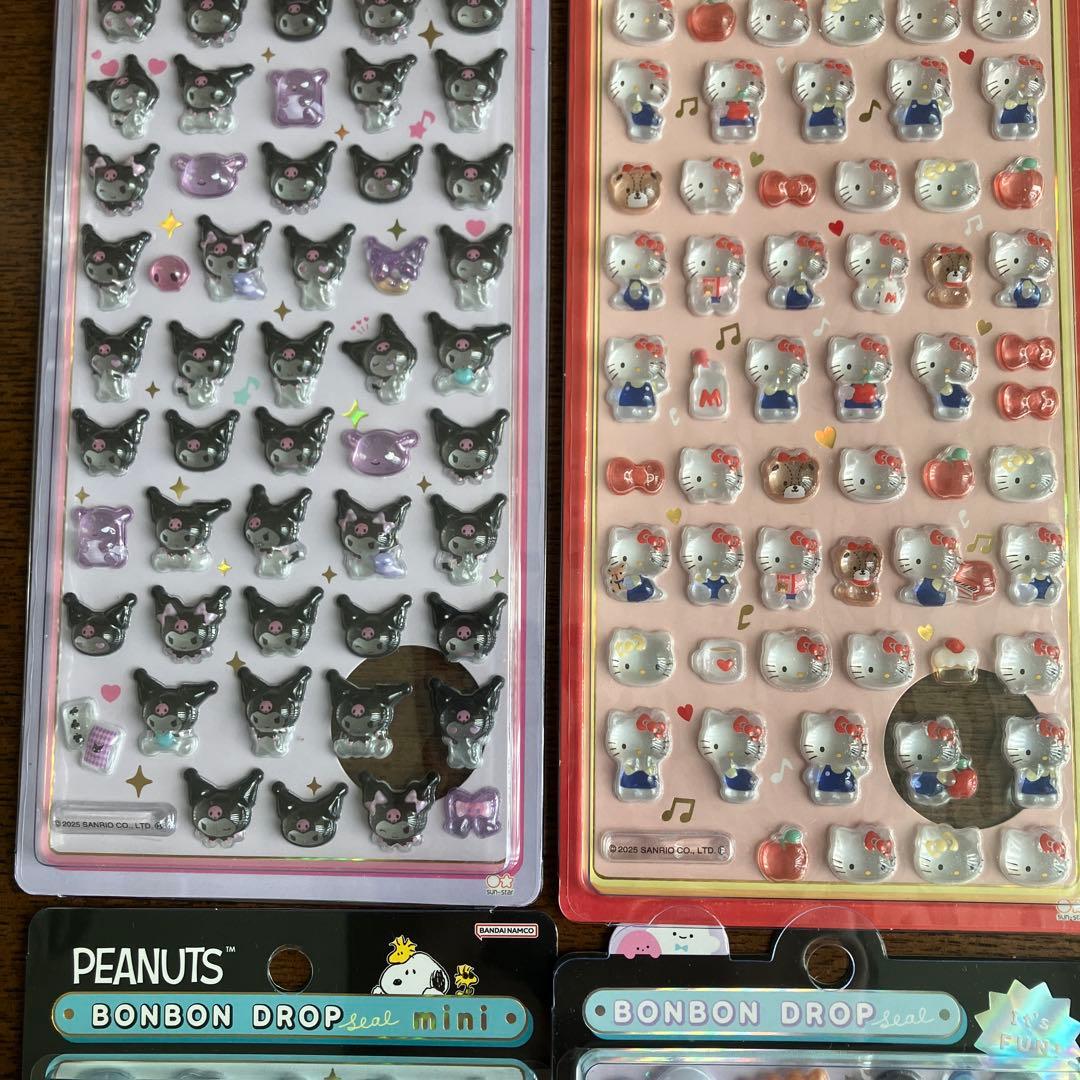新品未開封　正規品　ボンボンドロップシール　キティ　スヌーピー　マイメロ　クロミ