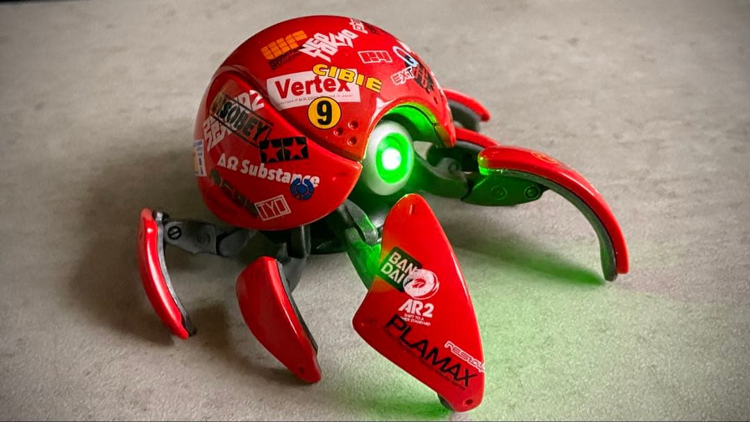 改造 カニタマ カプセルコレクション ガチャ レッド　全塗装　電飾　カスタム