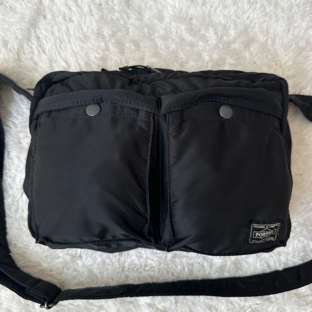 PORTER ポーター　タンカー　新型　二層式　ショルダー　バッグ　ブラック