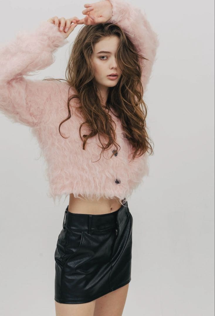 m　the toe ピンクカーディガン