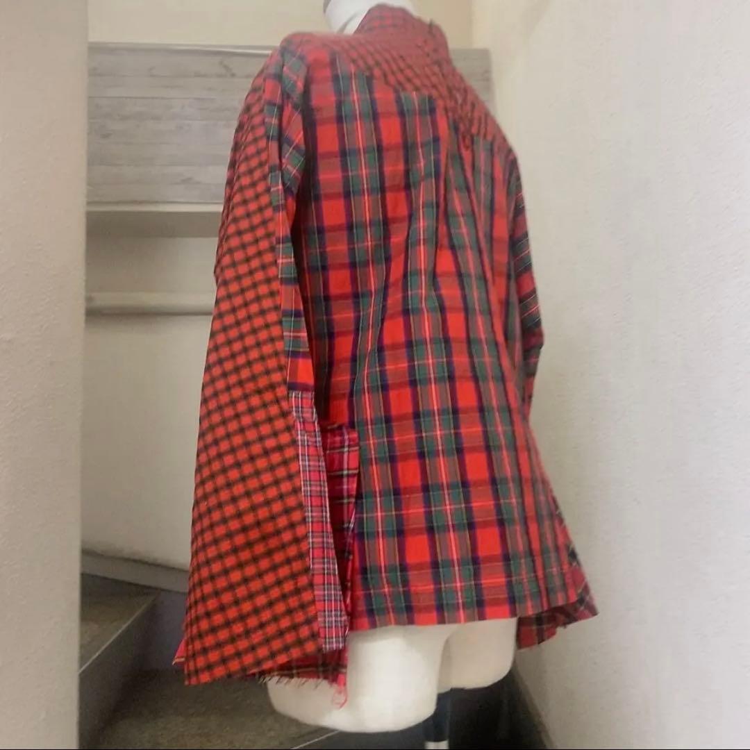 タオ　コムデギャルソン　クレイジー　赤色　チェック　 TAO