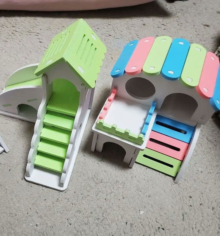 ハムスターケージ　クリーンケージ アスレチック おもちゃ 砂場 トイレ セット