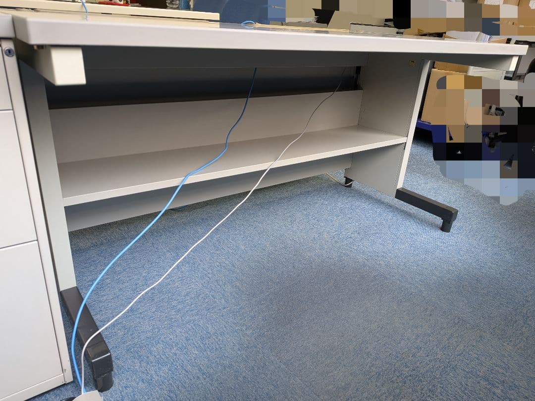 【愛知引取り限定】スチールデスク&引き出し&椅子セット