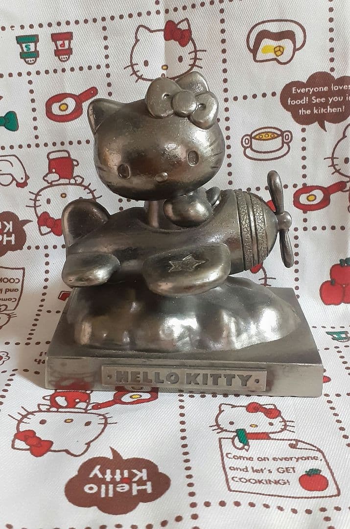 激レア キティ25周年シルバーブロンズ置物 1999年発売物