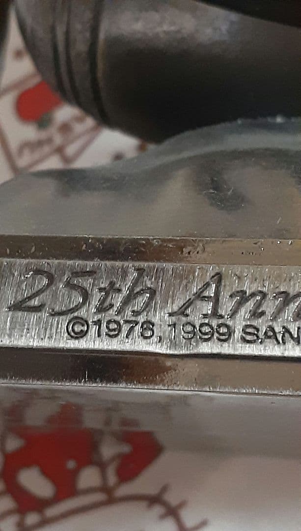 激レア キティ25周年シルバーブロンズ置物 1999年発売物