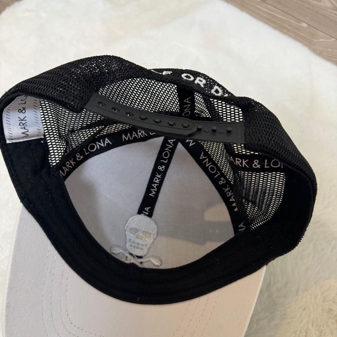 MARK & LONA ブラックキャップ スカル刺繍