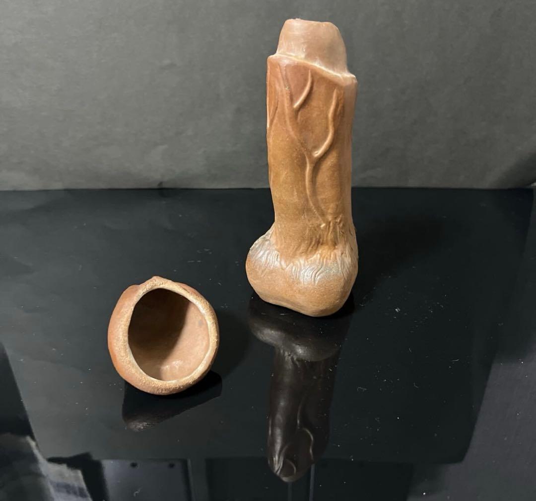 備前焼　珍品！　男根　酒器徳利　時代物　陶器