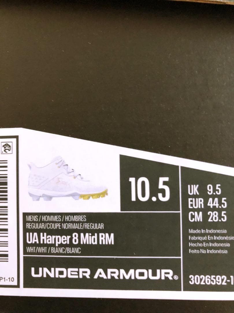 新品2026年USA国内限定アンダーアーマー野球ハーパー8MidRm28.5cm