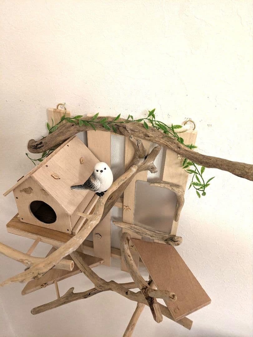 バードアスレチック　流木　壁掛け 止まり木 36バードトイ　バードジム