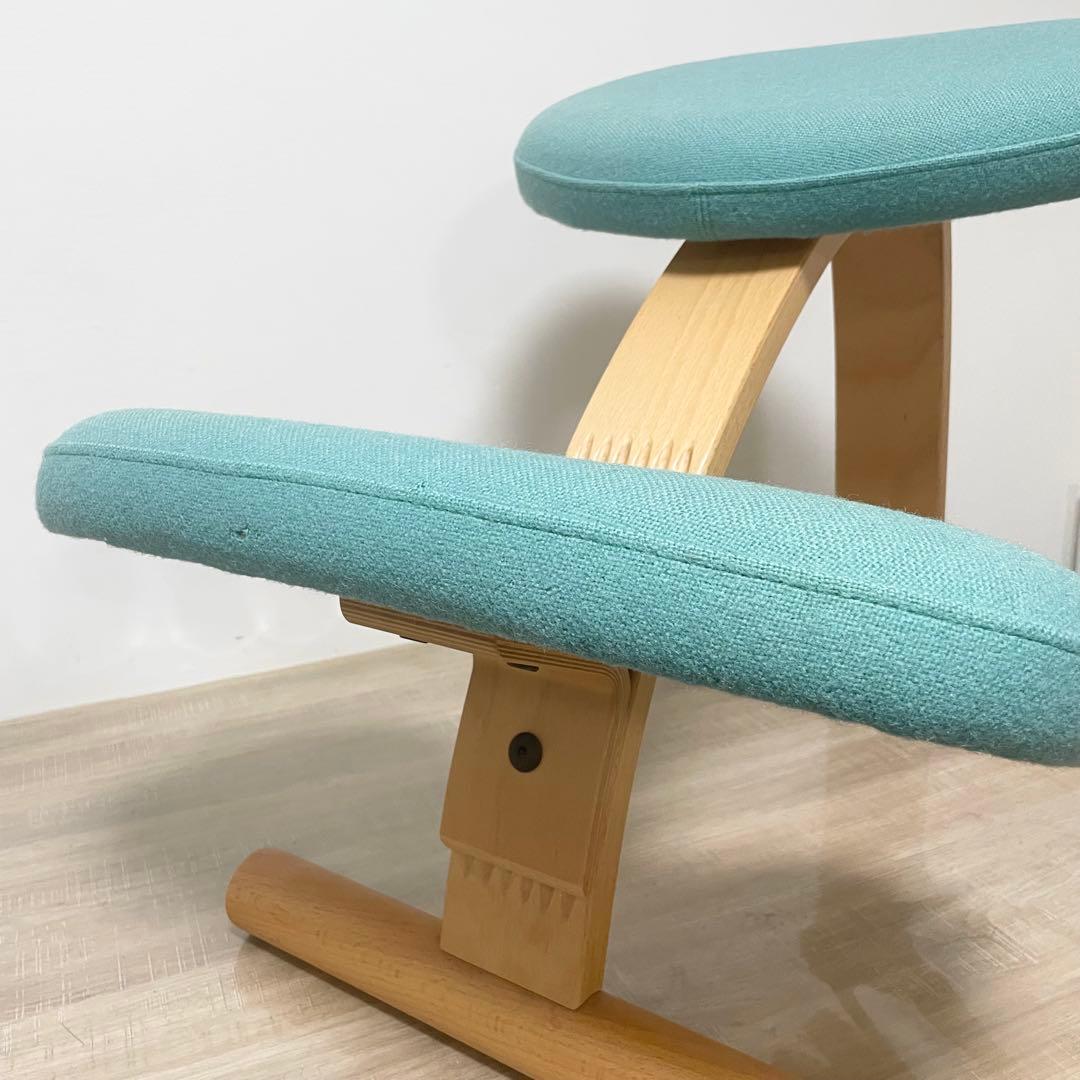 ★美品★ バランスイージー　姿勢矯正バランスチェア　ライトグリーン　リボ社