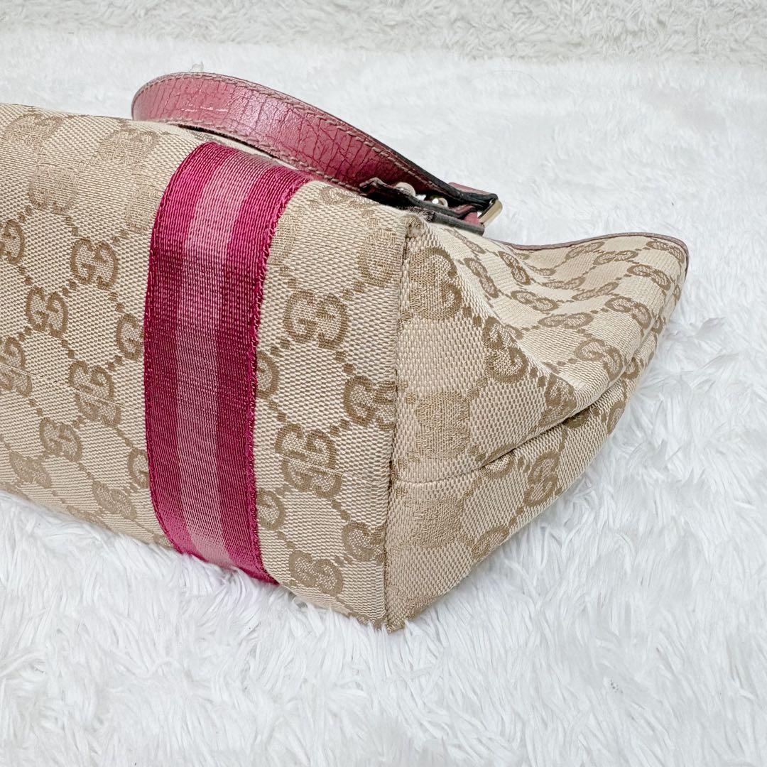 GUCCI 139261 GGキャンバス トートバッグ ピンク ハンドバッグ