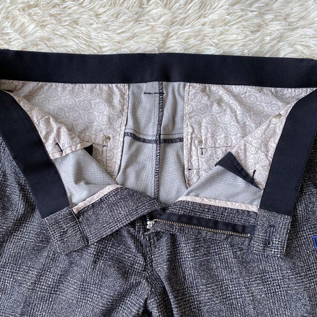 【美品】パーリーゲイツ　ストレッチパンツ　30周年　大きいサイズ　グレンチェック