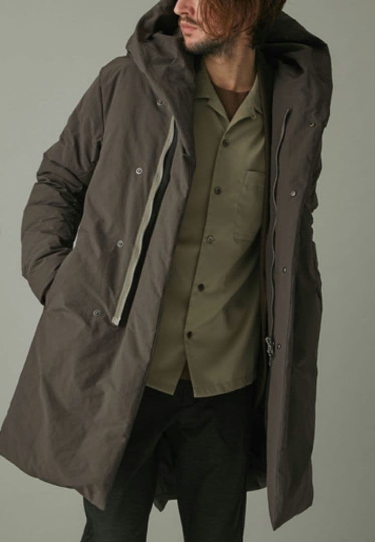 【美品】ATTACHMENT ダウンコート セミロング S ブラック