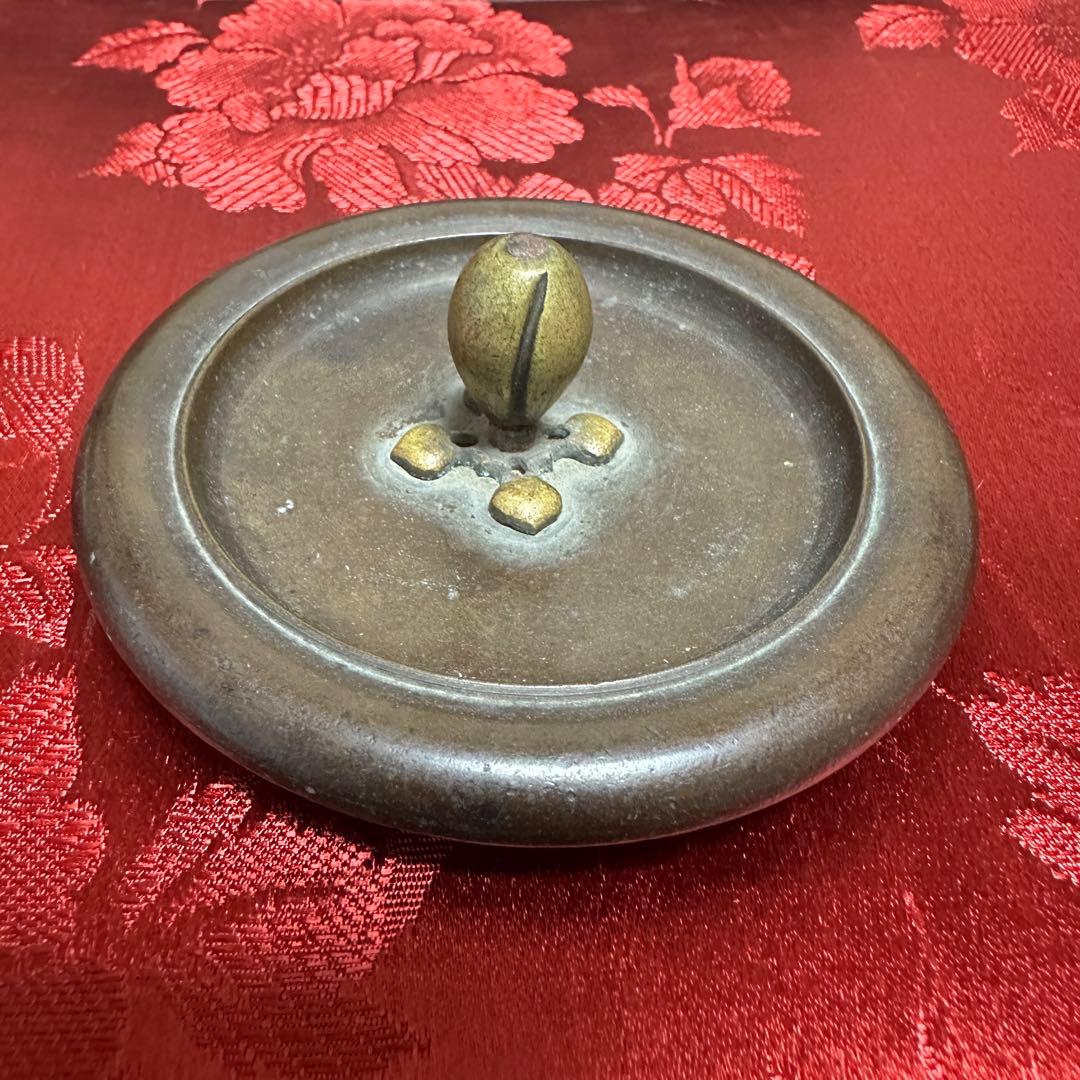 龍文堂 銅蓋サイズ9 cm内径7.7 cm 鉄瓶