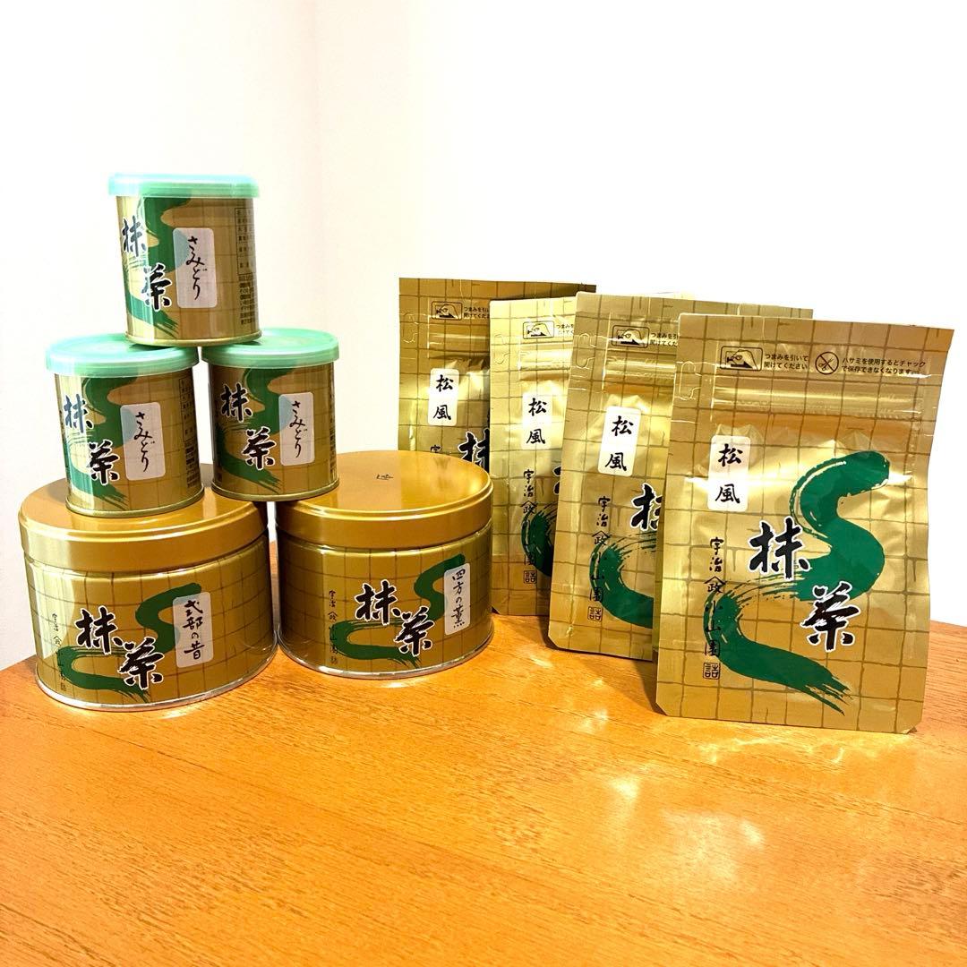 山政小山園　式部の昔、四方の薫、松風、さみどり　抹茶　Matcha Powder