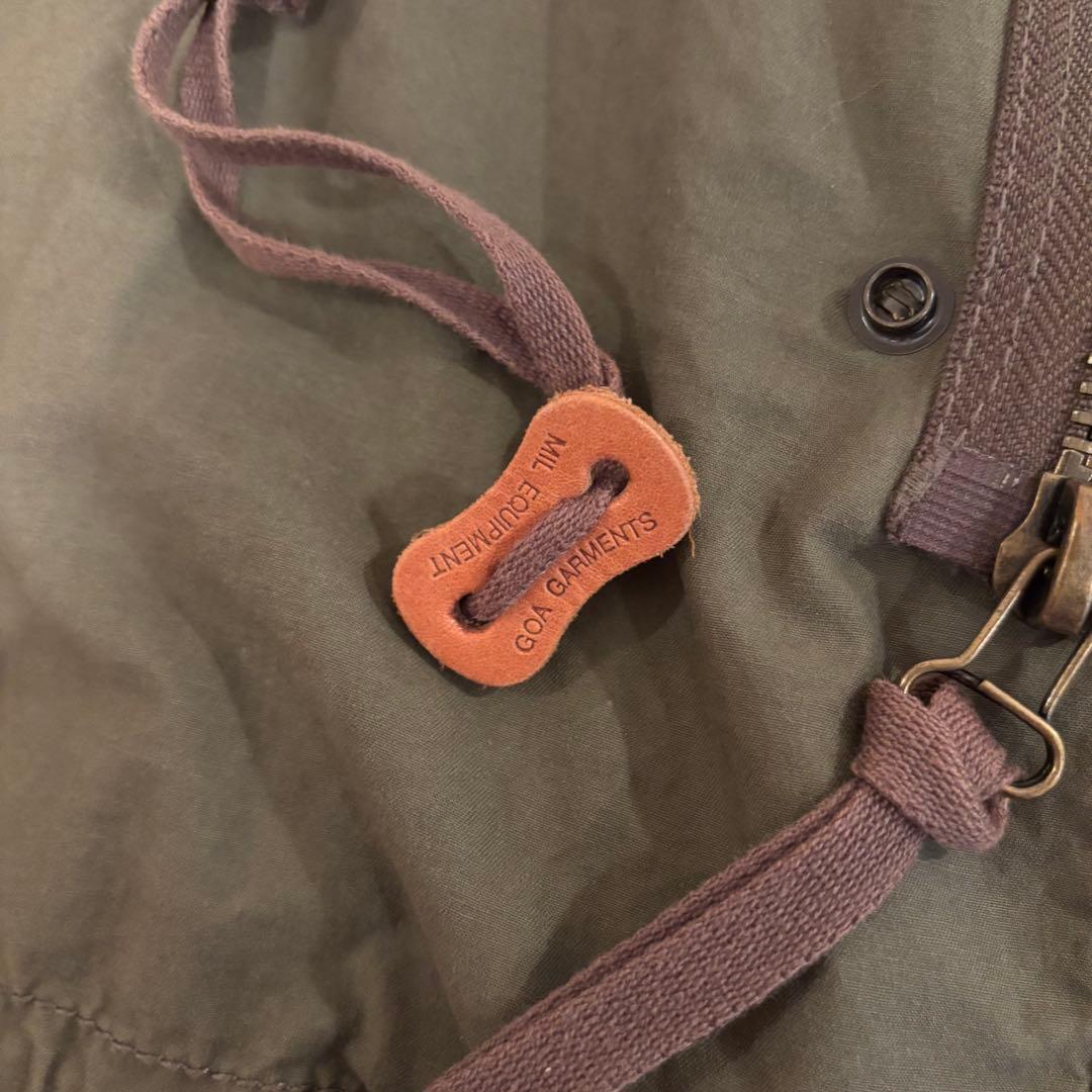 goa ミリタリー ポンチョ ファー ラクーン y2k グランジ 3way