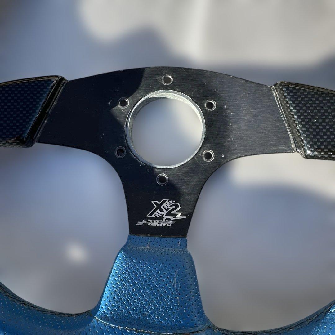 SimoniRacingX2ステアリングカーボンルックレザーステアリングホイール