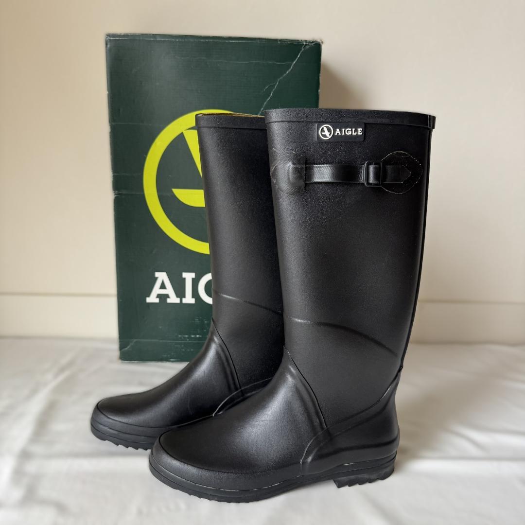 エーグル　シャンタベル/ロング/ラバーブーツ/長靴/レインブーツ/ブラック