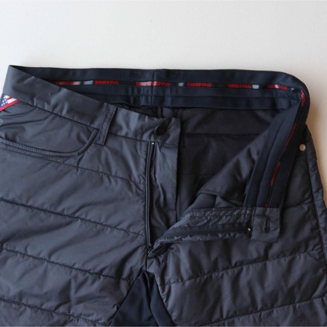 5391【極美品】ブリーフィング　中綿ロングパンツ 極暖 防風 防寒 ブラック