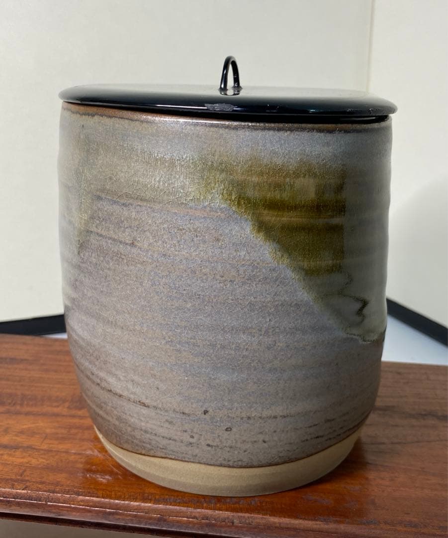 【茶道具】遠州流　高取宗家11代高取静山造　高取水指（共箱）