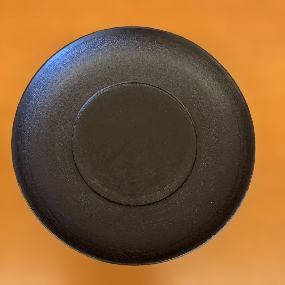 赤木明登氏作 茶托大(赤と黒)