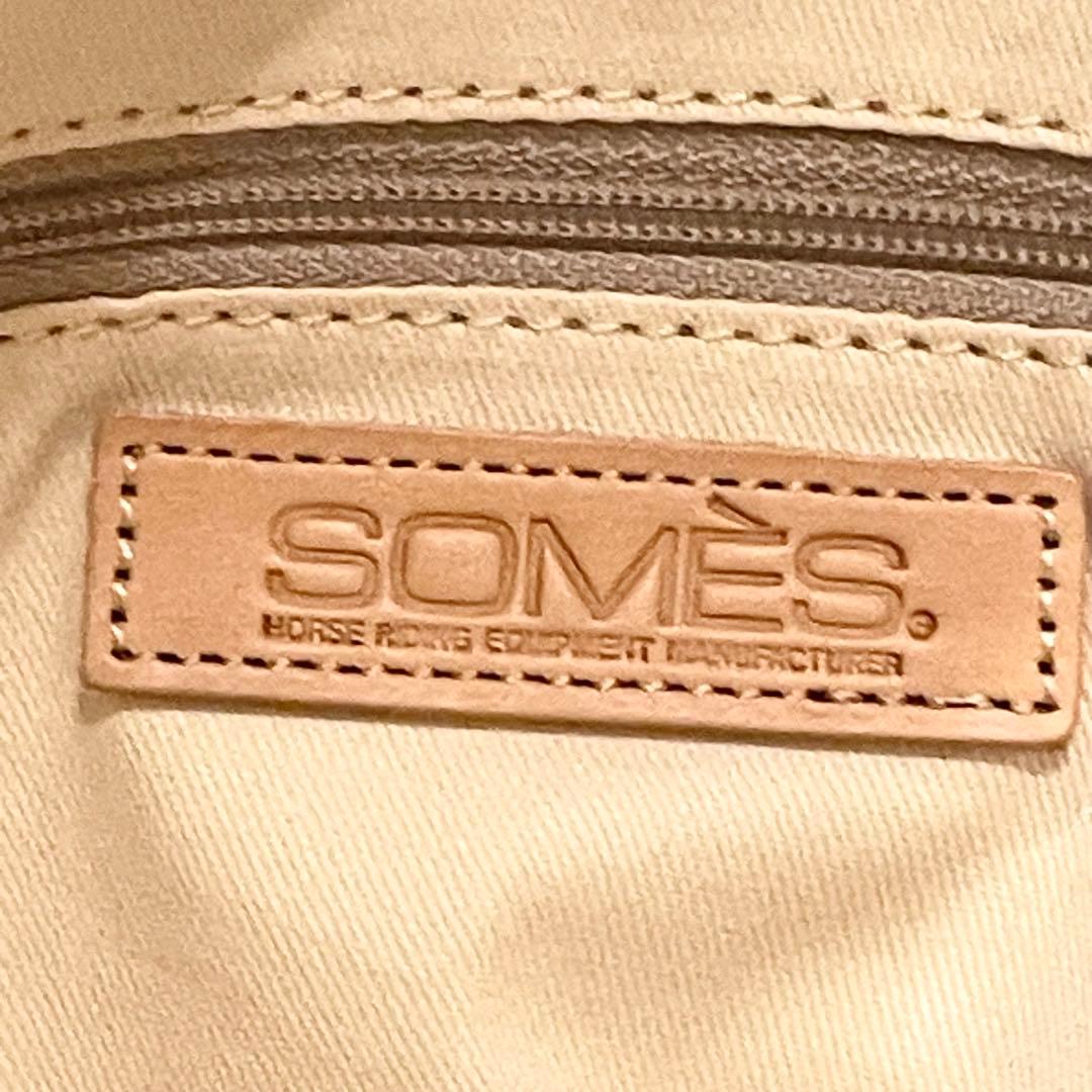 良品★SOMES SADDLE ミニボストンバッグ シボレザー ダークブラウン