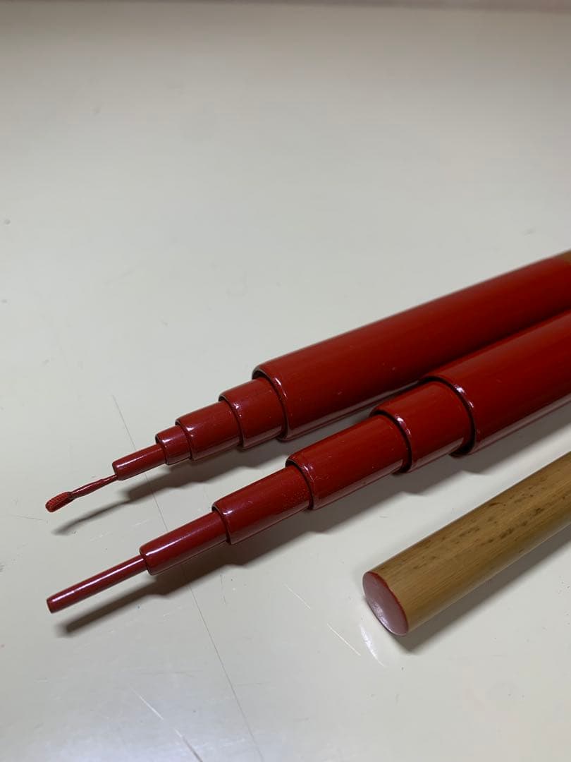 和竿　400mm 12段 赤漆　50年もの