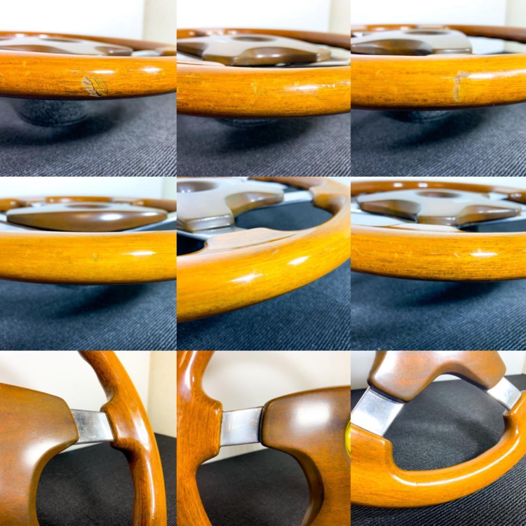 モモ アストラ ウッドステアリング 35.5パイ ホーンボタン付 93年製 希少