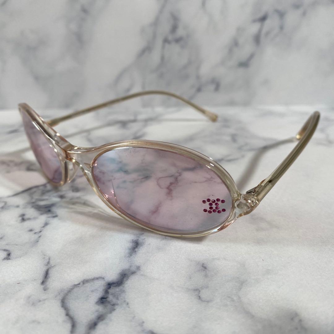 CHANEL シャネル　サングラス　オーバル　ピンク　ココマーク　y2k