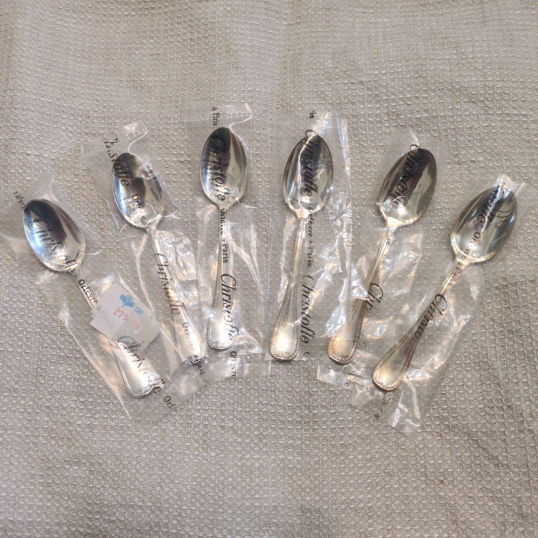 Christofle デミタススプーン 未使用3本含む6本セット