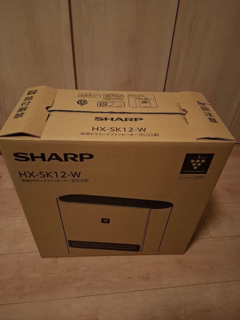 SHARP　シャープ　加湿セラミックファンヒーター　HX-SK12-W