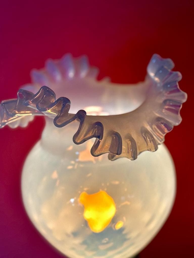 ⑧　希少　ムラーノガラス　ランプシェード　美しい繊細な光