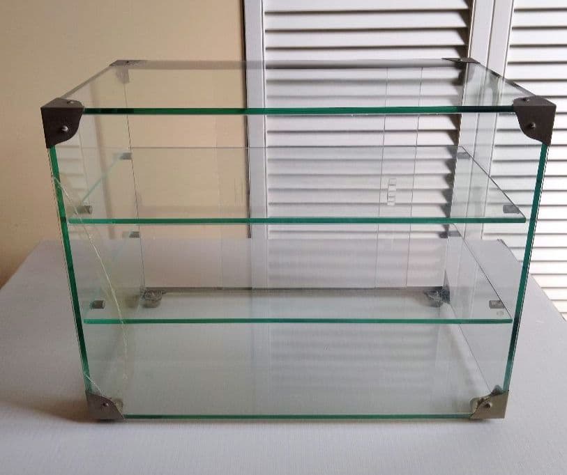 古いガラスケース 小型 ショーケース 3段ラック 当時物