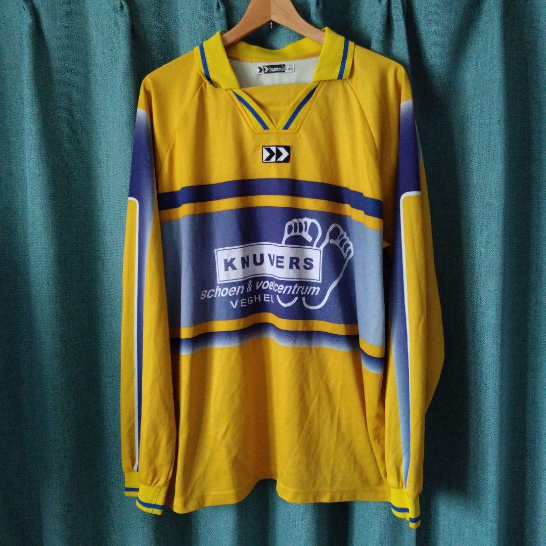 ビンテージhummelヒュンメルKNUVERS海外古着長袖サッカーシャツ XXL